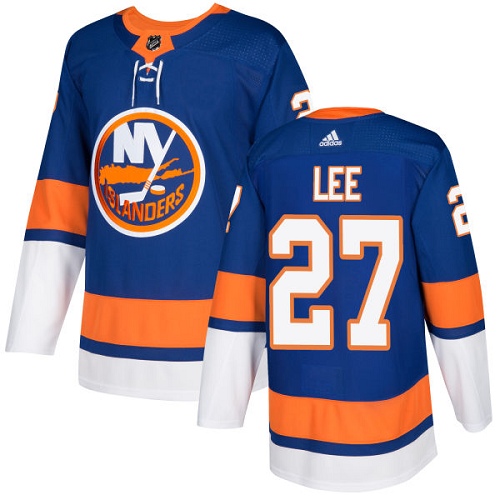 Adidas Men NEW York Islanders #27 Anders Lee Royal Blue Home Authentic Stitched NHL Jersey